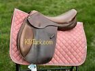 EUC 17.5” Ovation English Close Contact jumping Saddle Brown Leather XCH Tree