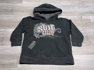 Side Out Childrens Pullover Hoodie Sweatshirt Size S Black Punk Affliction Style - Picture 1 of 8