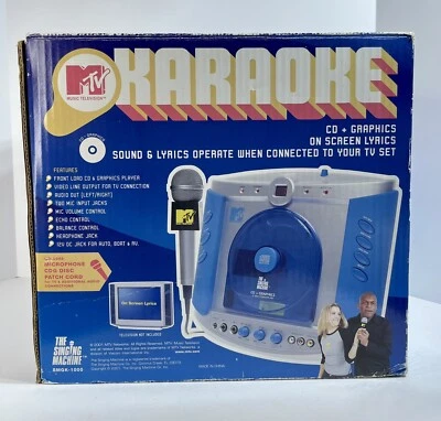 MTV Karaoke The Singing Machine SMGK-1000 Vintage With Accessories Mic, Wires… - Image 1 of 4
