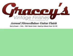 -Kerry Green- Gracey's Vintage Finishes Nitrocellulose Guitar Lacquer Aerosol. - Picture 1 of 1