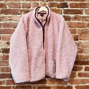 Summersalt The Cozy High Pile Eco Fleece 1/2 Zip XL Pink Sky & Pinot - Picture 1 of 5