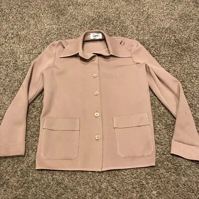 CÁRDIGAN VINTAGE AÑOS 70 DALTON Poliéster Beige Hong Kong Talla 12 A33 Foto 1 de 4