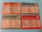4 TOPPS 1973 WACKY PACKAGES CHECKLISTS TRADING CARDS COMIC ADVERTISING