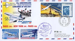 FDC "10 years Last Flight CONCORDE Air France AF002/1 Paris-New York-Paris" 2013 - Bild 1 von 1