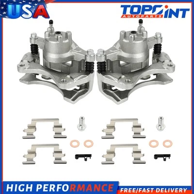 Set of 2 Front Brake Calipers For 11-14 Chrysler 200 with Bracket Single Piston - Image 1 of 4