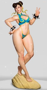 Chun-Li (Spiaggia) Kit Stampato in 3D Non Verniciato/Non Assemblato - Foto 1 di 8