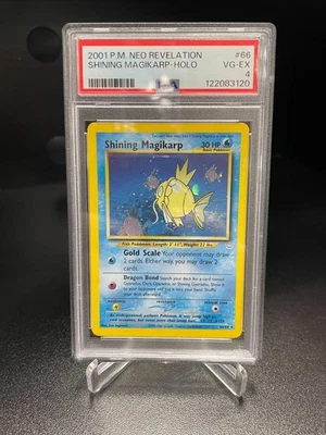 Pokemon Neo Revelation Shining Magikarp HOLO PSA 4 VG-EX 66/64 - Image 1 of 2