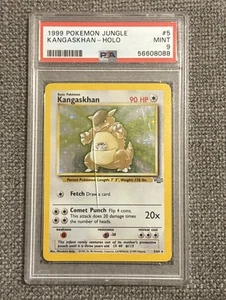 1999 POKEMON JUNGLE KANGASKHAN HOLO 1ST EDITION PSA 9 #5 CRACKED CASE - Picture 1 of 4