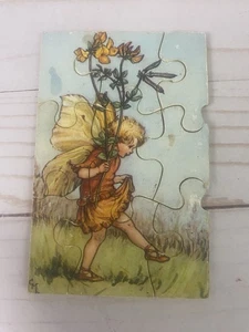 Flower Fairies Cicely Mary Barker Vintage Mini Wooden Fairy Puzzle - Picture 1 of 4