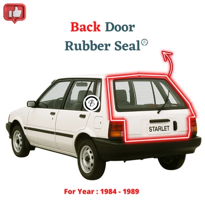 Sello de goma para puerta trasera Toyota Starlet EP70 EP71 (1984-1989) Foto 1 de 4