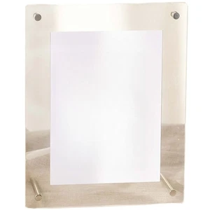 Self Standing Acrylic Picture Frame Floating Look Clear Frameless for Photos - Picture 1 of 14