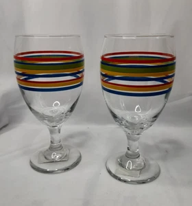 Libbey Mambo gestreifte Wasser/Weingläser 16,25 oz/481 ml, Paar - Bild 1 von 5