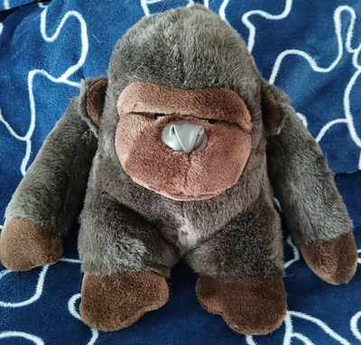 Vintage Chantilly Brown Gorilla Chimp Monkey Soft Toy Plush Retro 11 Inch - Image 1 of 4