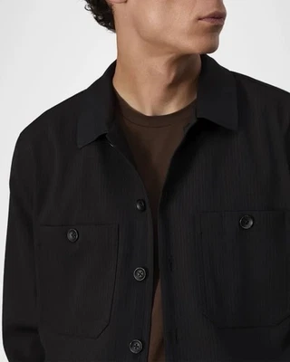 rag & bone  Small Men's Hyde Striped Wool-Blend Overshirt MSRP $598 NWT - Image 1 of 4