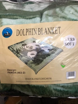 Blanket white black panda queen-sized - Image 1 of 2