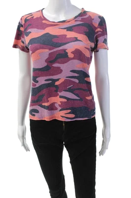 Camisa Madre Superior Mujer Estampado Camuflaje Rosa Neón Naranja Talla Pequeña Foto 1 de 4