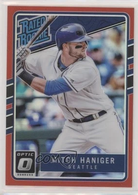 2017 Panini Donruss Optic Rated Rookies Red Prizm /99 Mitch Haniger Rookie RC - Image 1 of 2