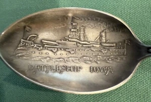 1899 Battleship IOWA “Grace” Antique F.S. Gilbert Sterling Spoon (S214) - Picture 1 of 13
