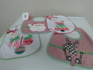 Lot of 4 Mud Pie Baby Bibs - Picture 1 of 18