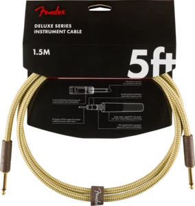 Genuine Fender® 5' Deluxe Series Instrument Cable Tweed 0990820094 Guitar Cord - Picture 1 of 3