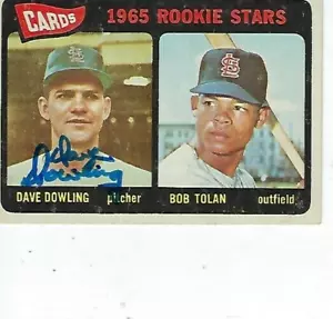 DAVE DOWLING SIGNED 1965 TOPPS #116 - ST. LOUIS CARDINALS - Picture 1 of 1