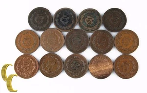 1914-1935 Mo Mexico 5 Centavos Lot (G-AU, 14 coins) Cinco Five 5c KM-422 - Picture 1 of 4