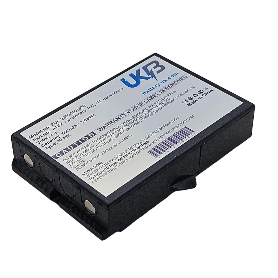 UKBATTERY UK Battery For Ikusi 2303692, BT06K, ATEX transmitters