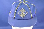 Vintage Cub Scout Boys Cap Hat,Blue & Gold,Writing Marked through on Inside