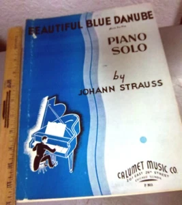 Hermoso Danubio Azul 1935, partituras vintage, gran portada, Strauss - Imagen 1 de 3
