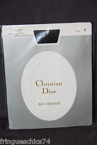 collant polyamide soie noire CHRISTIAN DIOR SLIM LOREN taille 9 (2) NEUF - Picture 1 of 2