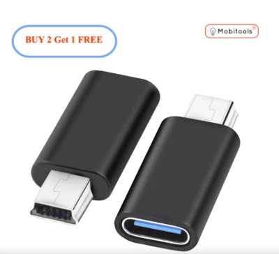 USB C Type-C Female to Mini USB Male Charge Data Sync Adapter Converter OTG - Image 1 of 4