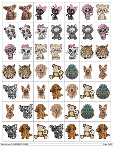 ASSORTED ANIMALS EMBROIDERY MACHINE DESIGN PES USB - Picture 1 of 8