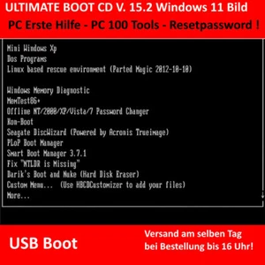 ✅ULTIMATE RECOVERY REPAIR BOOT CD WINDOWS XP 7 8 10 11 REPARIEREN DATENRETTUNG👍 - Bild 1 von 2