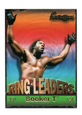 2003 Fleer WWE Aggression Ring Leaders Booker T #15 RL Wrestling Insert WCW - NM - Image 1 of 2