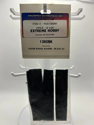 RACERS EDGE SUPER SHOCK SAVERS - BLACK - (SET OF 4) - #1360BK / #RCE1360BK - NEW - Image 1 of 2