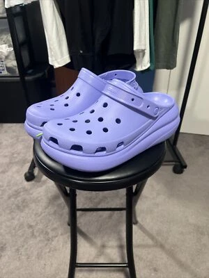 Zuecos Crocs Crush púrpura plataforma zapatos goma sin cordones clásicos para hombre talla 12 Foto 1 de 4