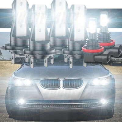 For BMW 528i 535i 550i 2008 2009 2010 LED Headlights Hi/Lo Beam Fog Light Bulbs - Изображение 1 из 4