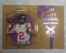 2022 Wild Card Purple Matt Corral Smoking Guns SG-7, #69/125 OLE MISS, PATRIOTS