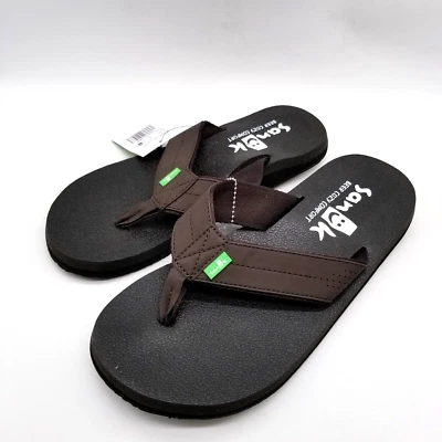 Chanclas Sanuk Beer Cozy Coaster para hombre marrón 8 Foto 1 de 4