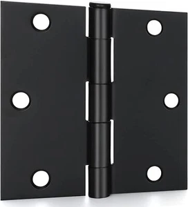 3.5in Black Door Hinges Interior Door Hinges 3-1/2 x 3-1/2 Inch Square Hinges - Picture 1 of 12