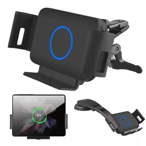 Car Mount Phone Holder Wireless Car Charger Mount For Galaxy Z Fold 2 3 4 6 - Picture 1 of 9