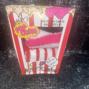 Betsey Johnson Women's Betsey's Pop Corn Gift Box Multi 3-Pack Crew Socks - Picture 1 of 6