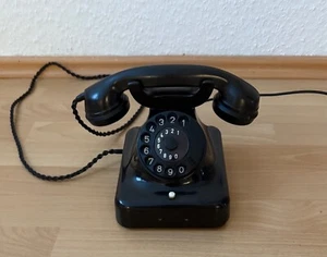 Wählscheibentelefon W48 analog aus Bakelit mit Erdtaste, Tischtelefon - Photo 1/5