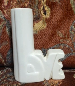 Vintage Haeger LOVE Bud Vase Pottery - Picture 1 of 5
