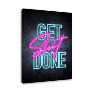 Motivierendes Wandbild, Geschenk für Ihn, Motivationsposter, Get Shit Done - Bild 1 von 10