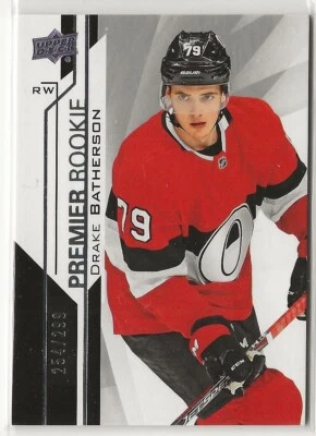 2018 2018-19 Upper Deck Premier Rookie #52 Drake Batherson 254/299 Senators - Image 1 of 2
