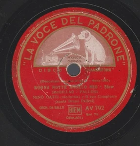 1a 78 rpm 10" vinyl record NINO GATTI CANTANDO CON LE LACRIME AGLI OCCHI BUONA N - Bild 1 von 2