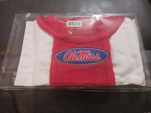 Ole Miss Rebels University Bib & Burp Cloth Set by Pickles University NEW Free  - Picture 1 of 6