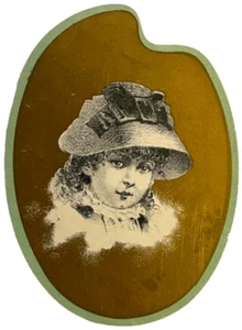 Antike Vintage viktorianische Stanzform kleines Mädchen 4,25 x 2,5 - Bild 1 von 4