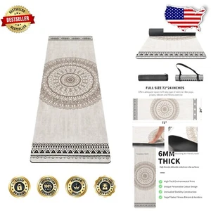 Stilvolle rutschfeste Yoga & Pilates Matte - extra dick 72"x24" mit umweltfreundlichem TPE - Bild 1 von 8